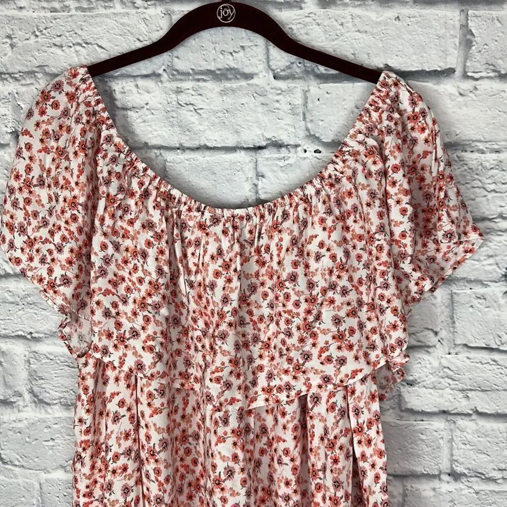 Torrid Floral Print Ruffle Top in Fields of Bloom Size 2 - Picture 6 of 6